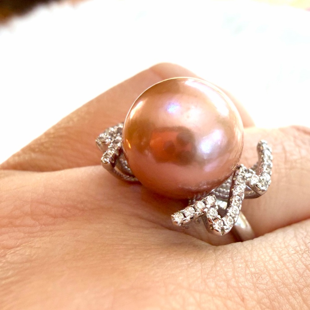 Metallic Golden Edison Freshwater Pearl